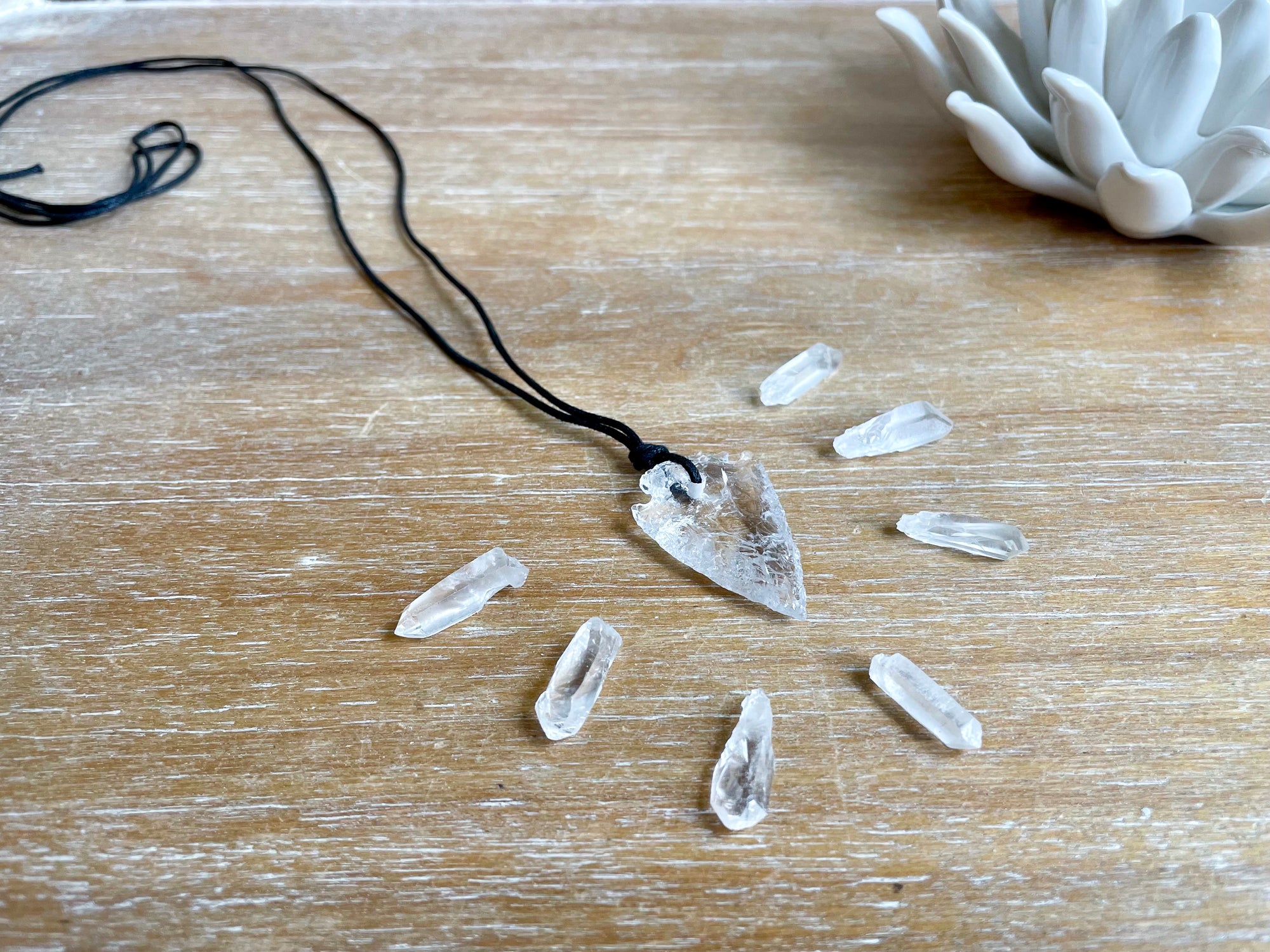 Clear Quartz Arrowhead Necklace