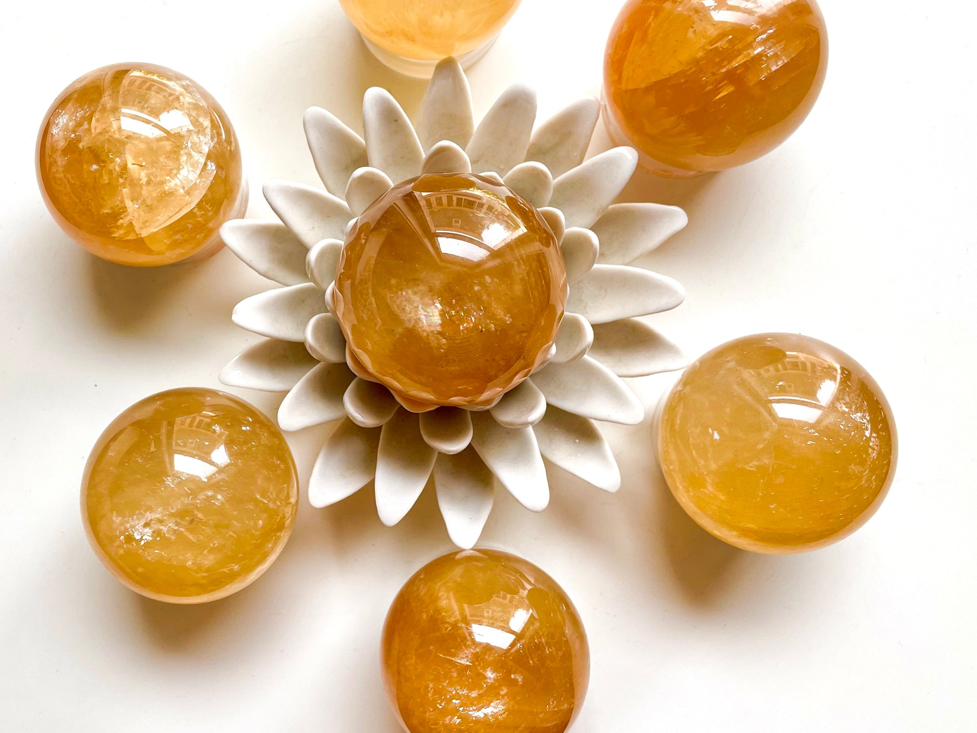 Honey Optical Calcite Sphere