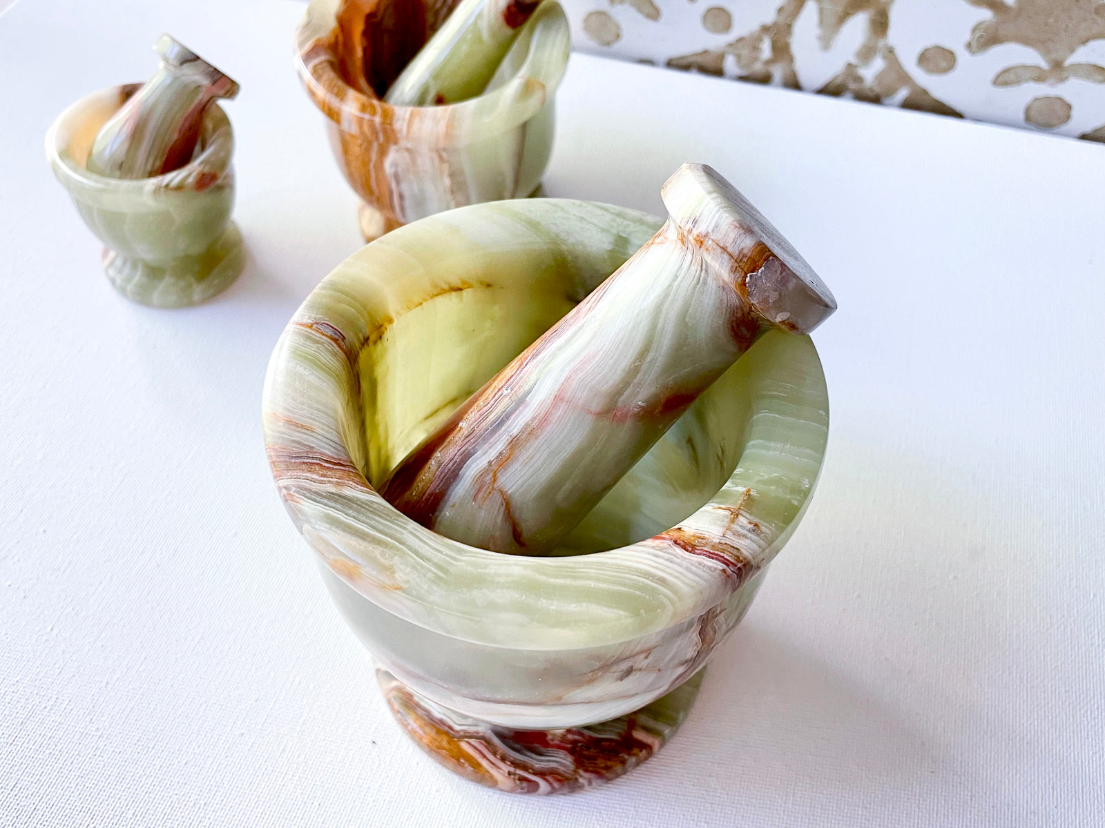 Banded Onyx Mortar & Pestle