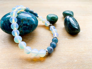 Apatite & Opalite Crystal Bracelet || Reiki Infused