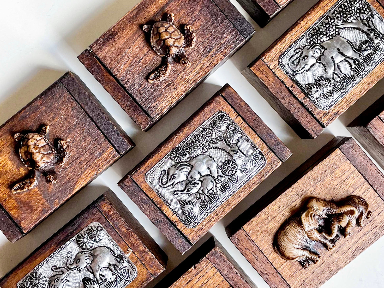 Carved Wooden Box || Small