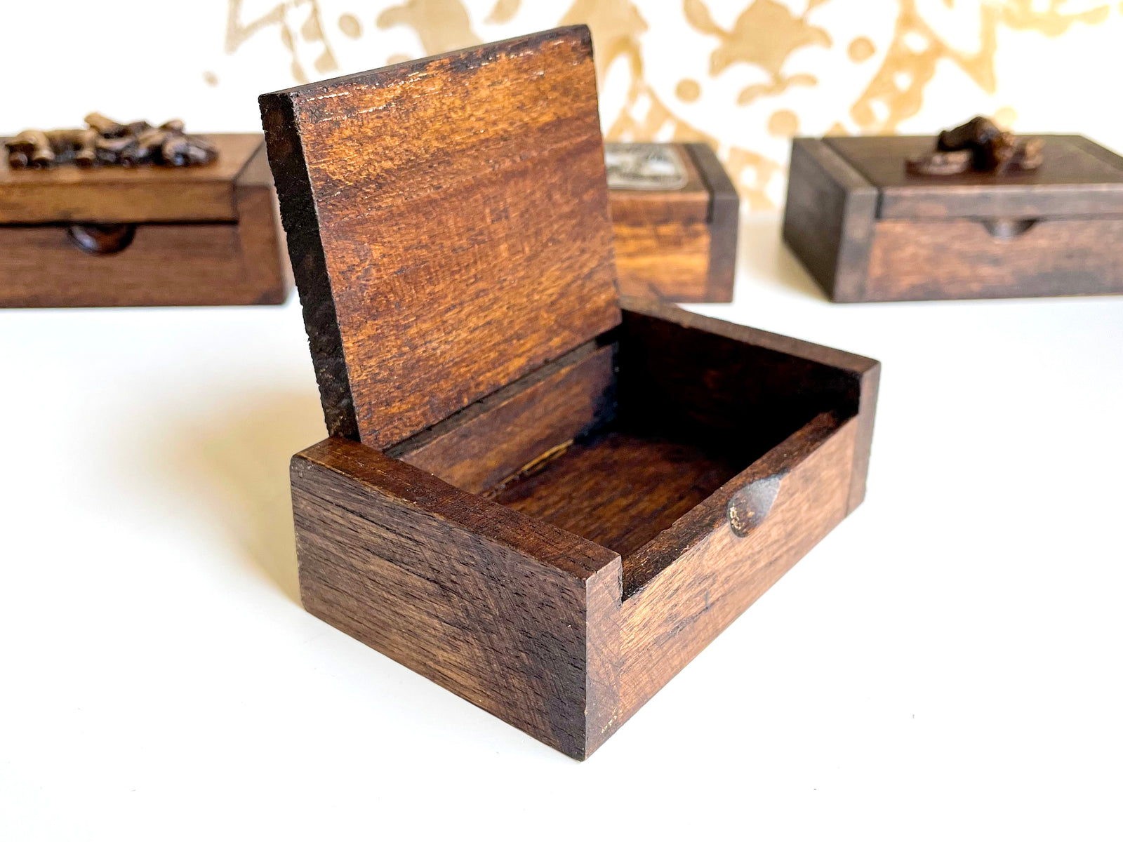 Carved Wooden Box || Small