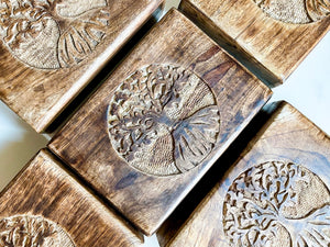 Tree of Life Wood Box Carving