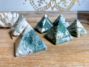 Moss Agate Pyramid