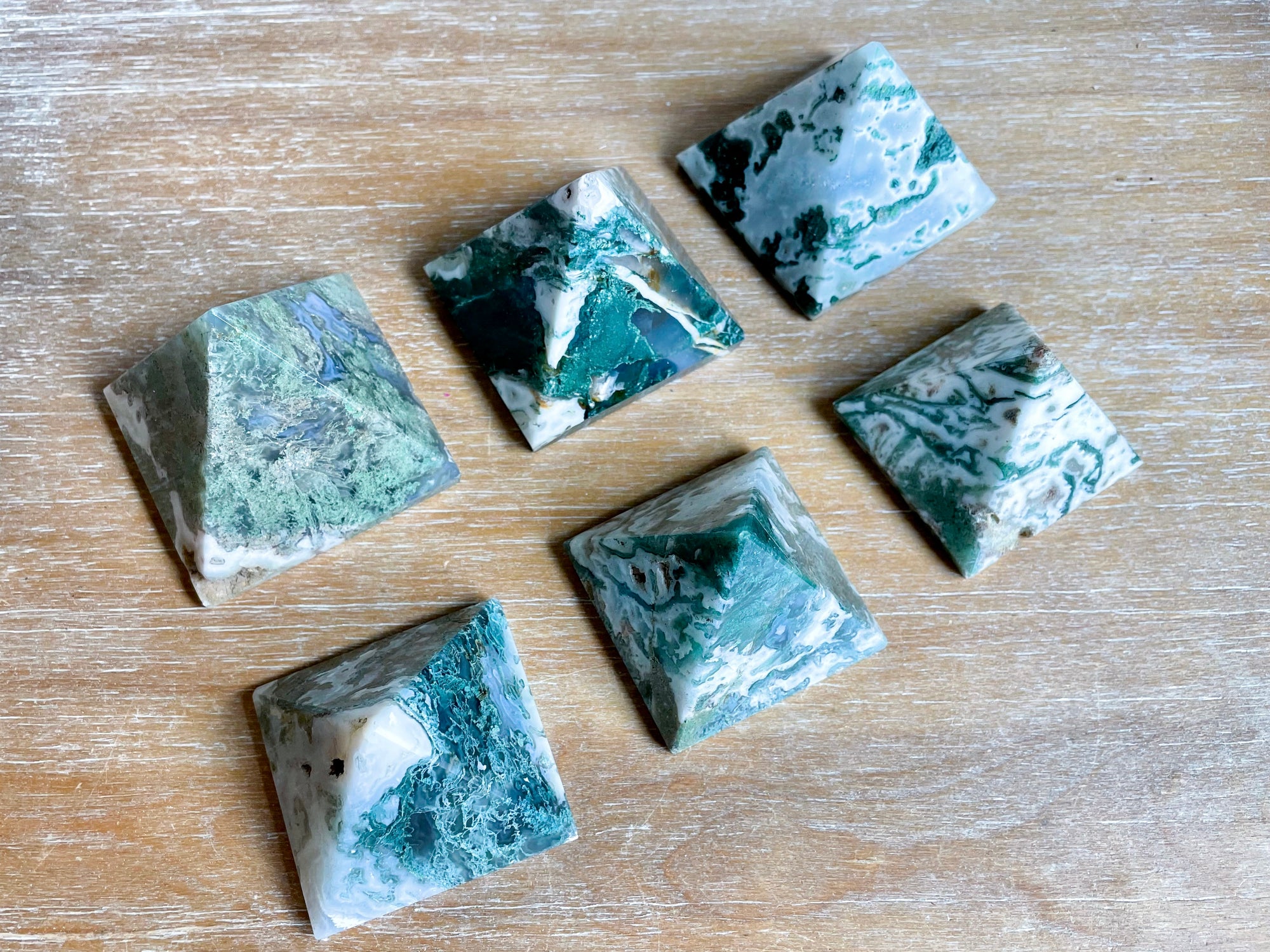 Moss Agate Pyramid