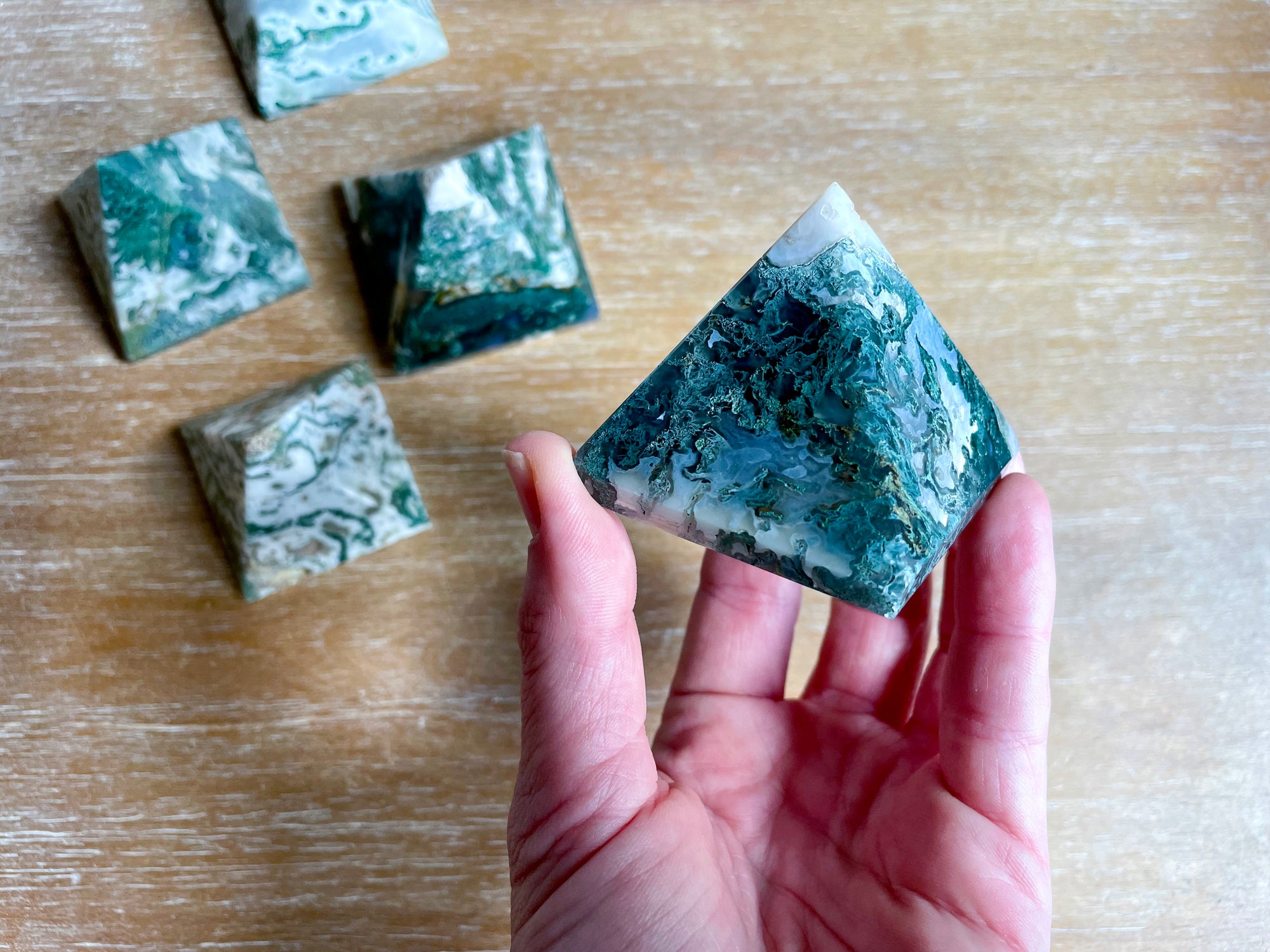 Moss Agate Pyramid