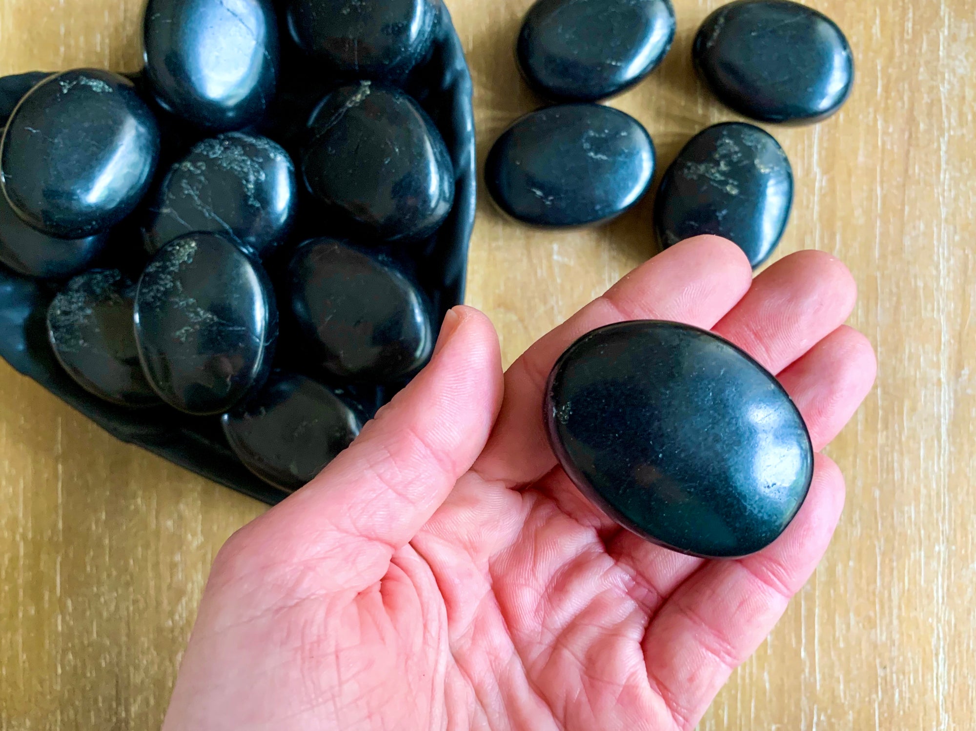 Shungite Palm Stone