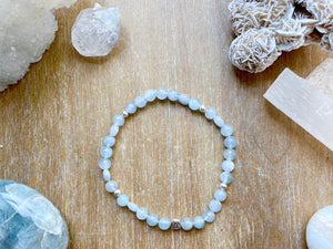 Aquamarine Evil Eye Anklet || Reiki Infused