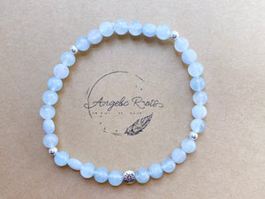 Aquamarine Evil Eye Anklet || Reiki Infused