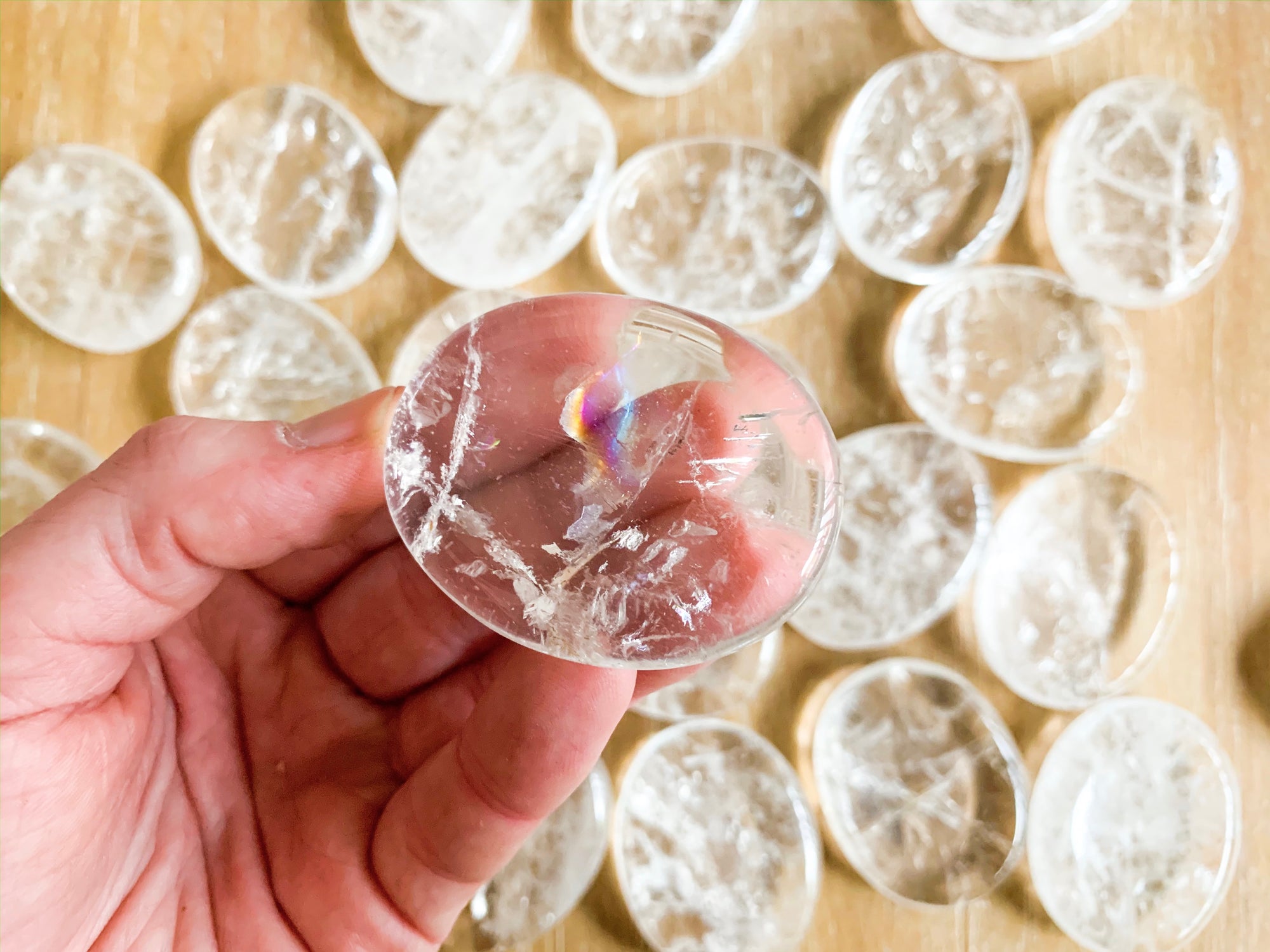 Clear Quartz Worry Stone