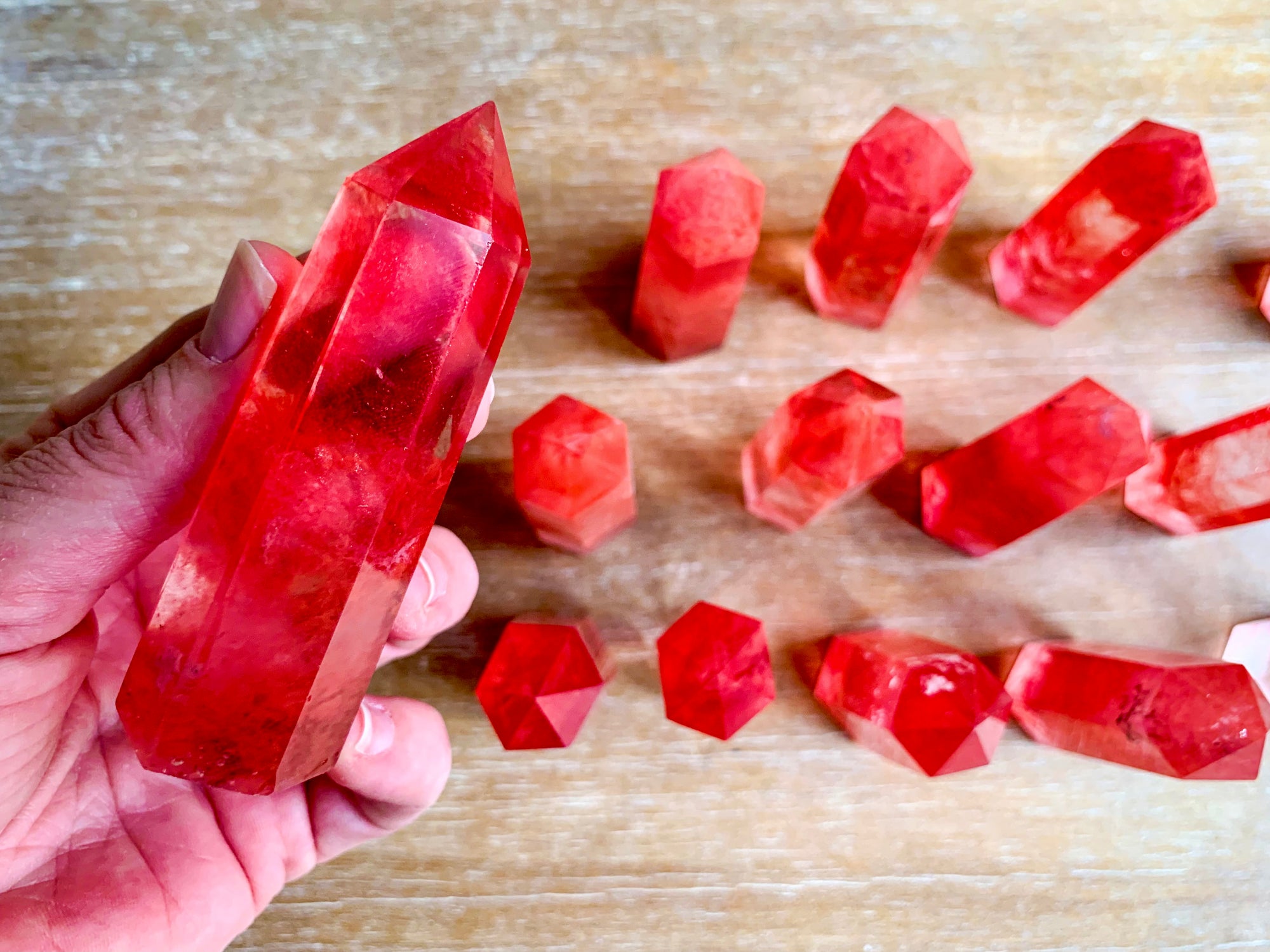 Cherry Quartz Points