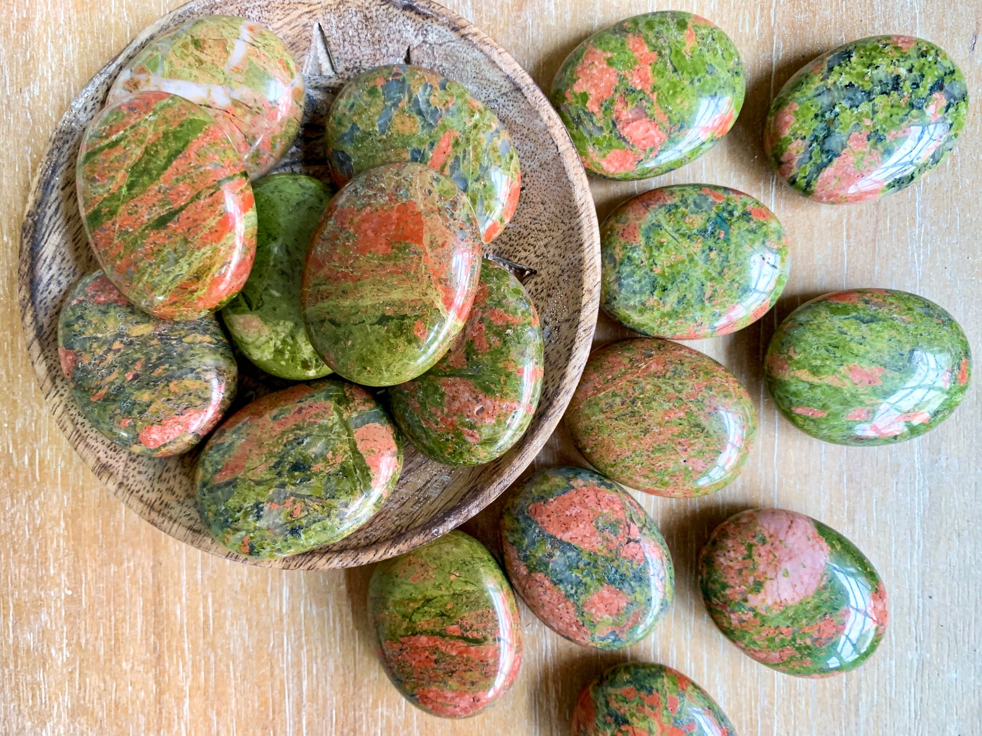 Unakite Palm Stone