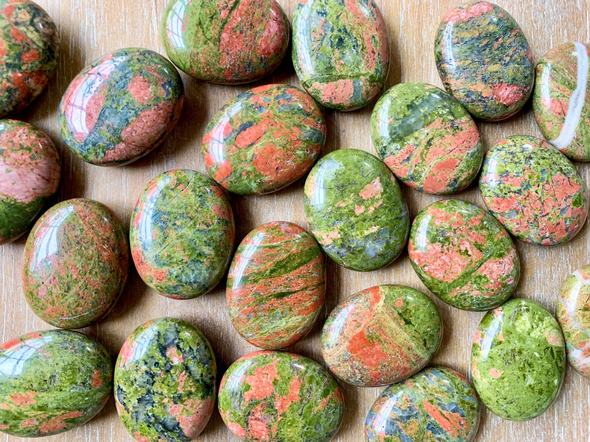 Unakite Palm Stone