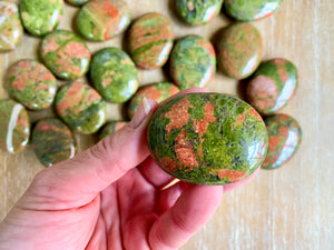 Unakite Palm Stone