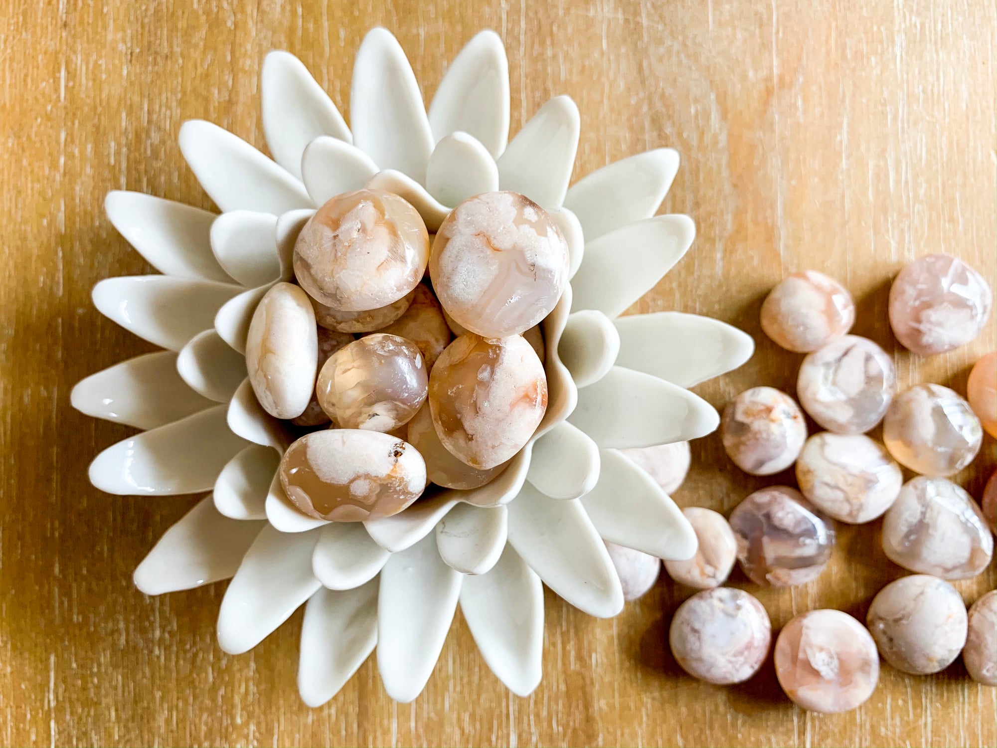 Flower Agate Tumbled Stone - Small