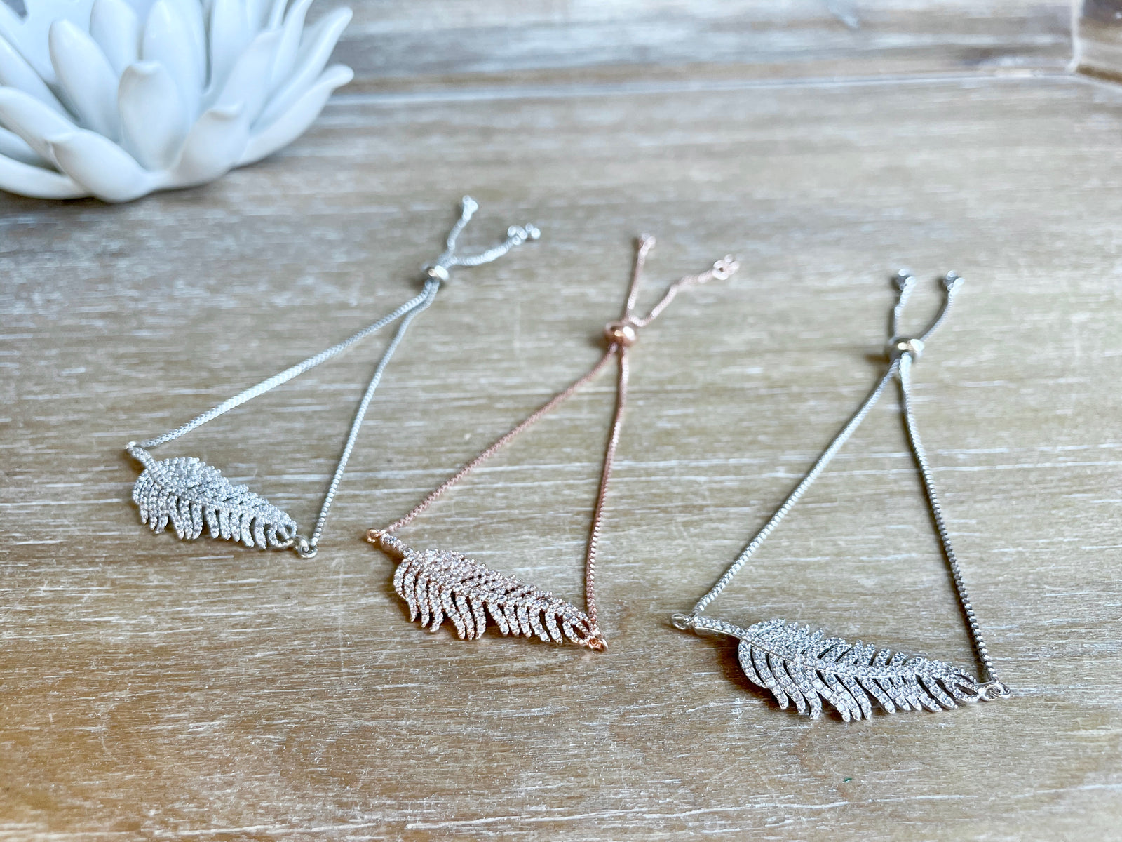 Adjustable Bracelet || Feather