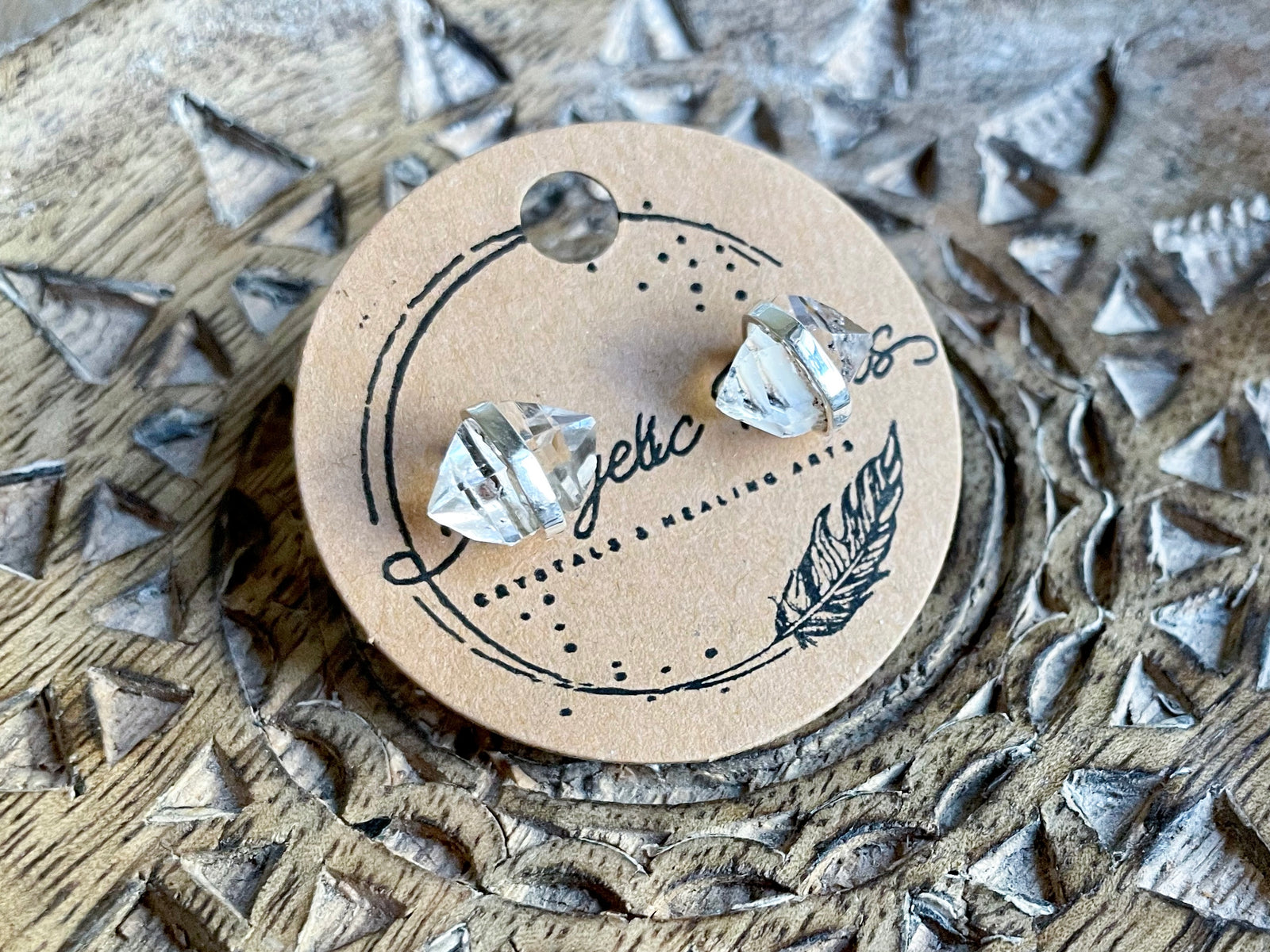 Herkimer Diamond Post Sterling Earrings || Double Terminated