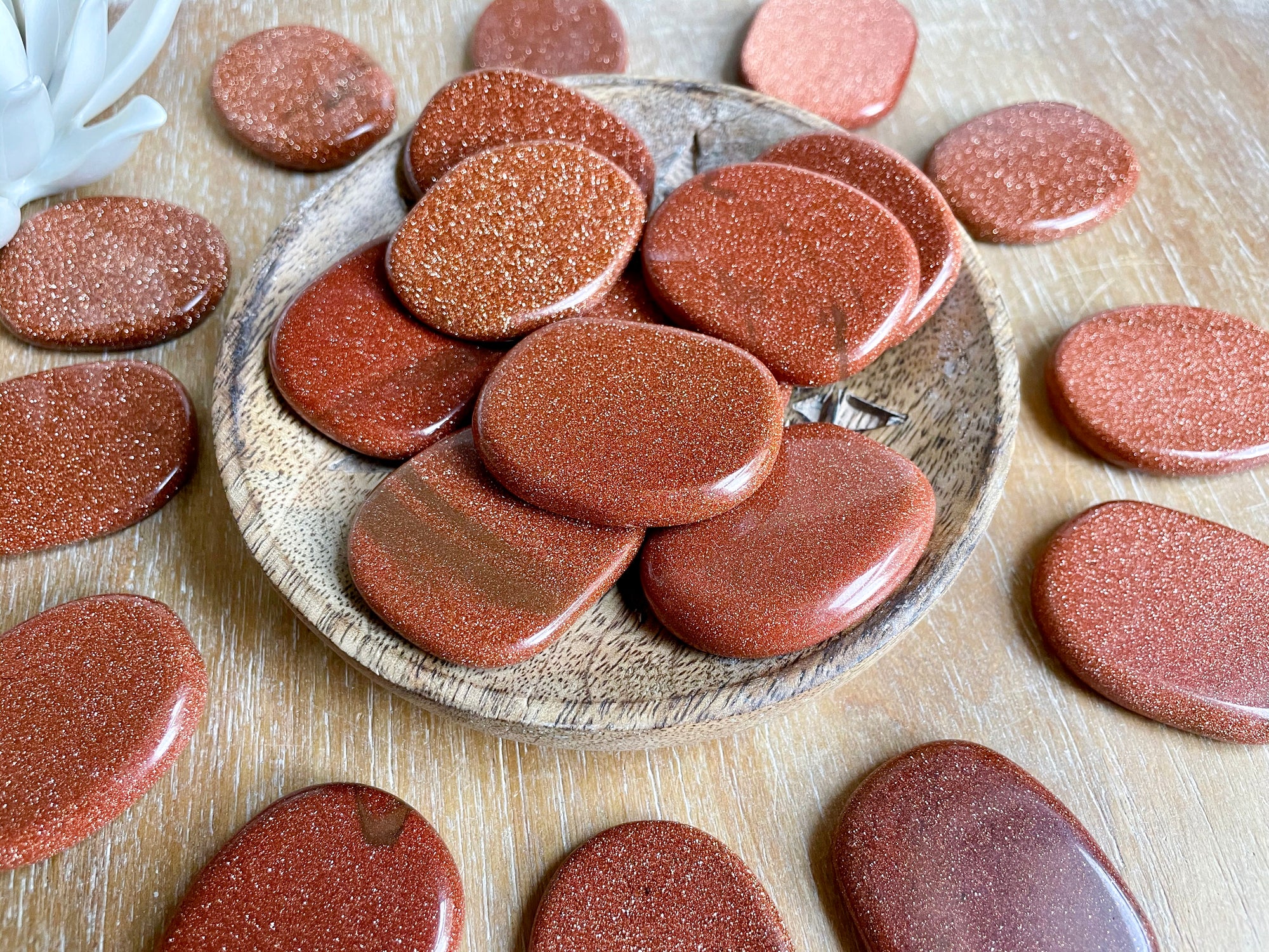 Goldstone Flat Palm Stone