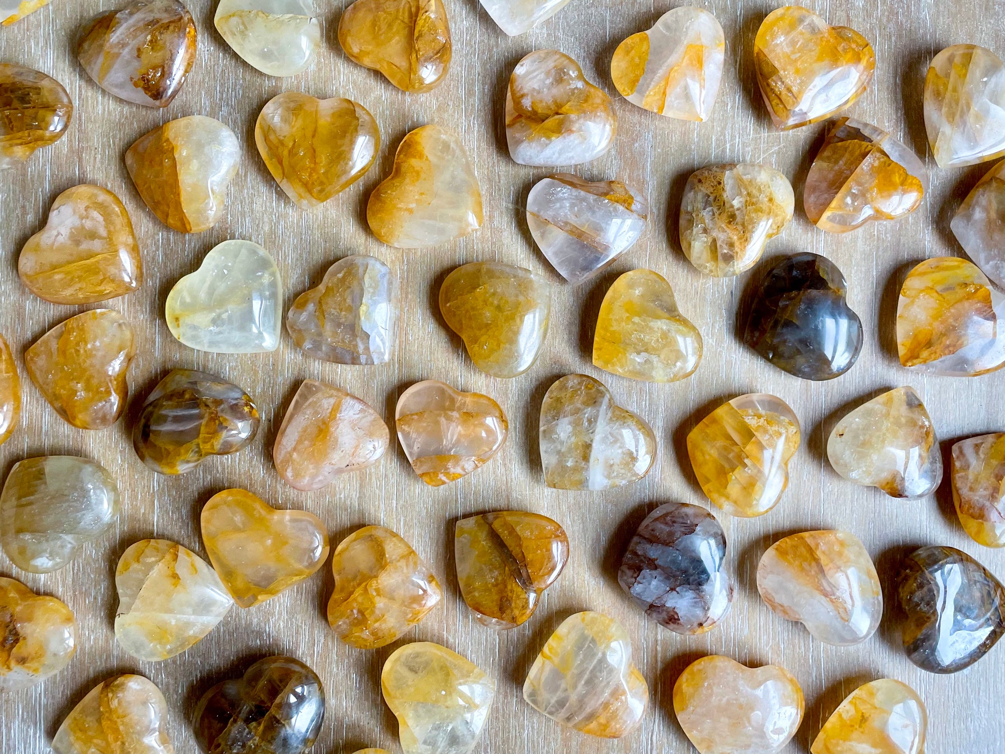 Golden Healer Quartz Heart