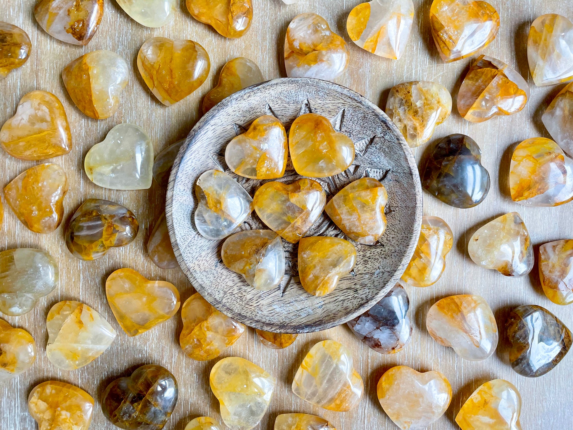 Golden Healer Quartz HeartGolden Healer Quartz Heart