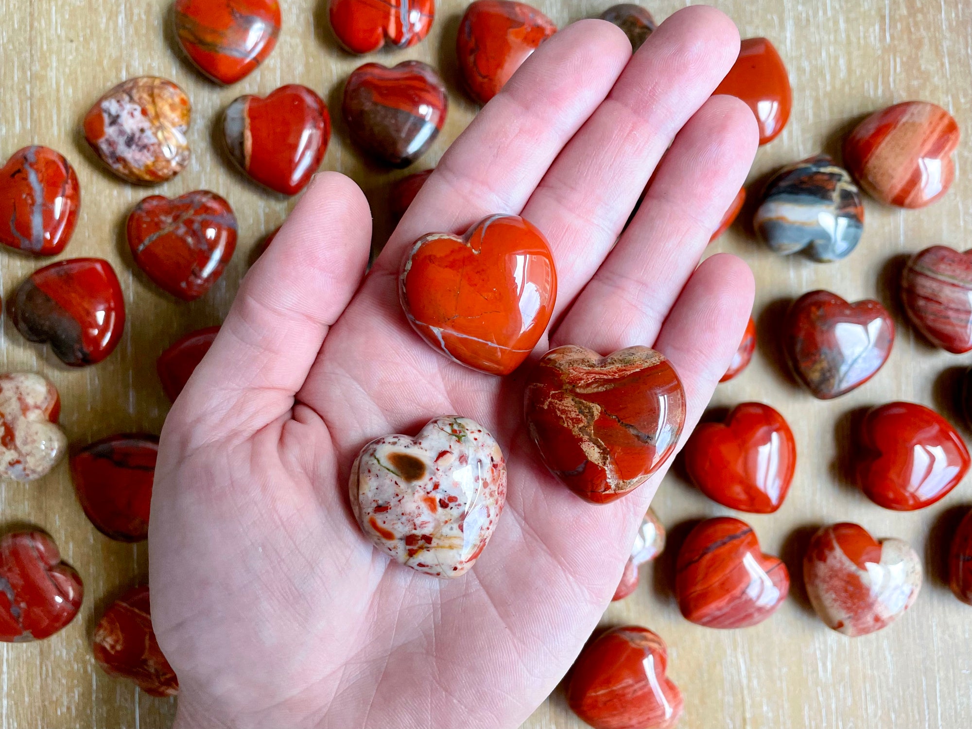 Red Jasper Heart