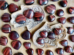 Red Tiger Eye Heart