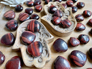 Red Tiger Eye Heart