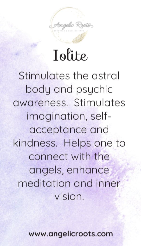 Iolite Crystal Card