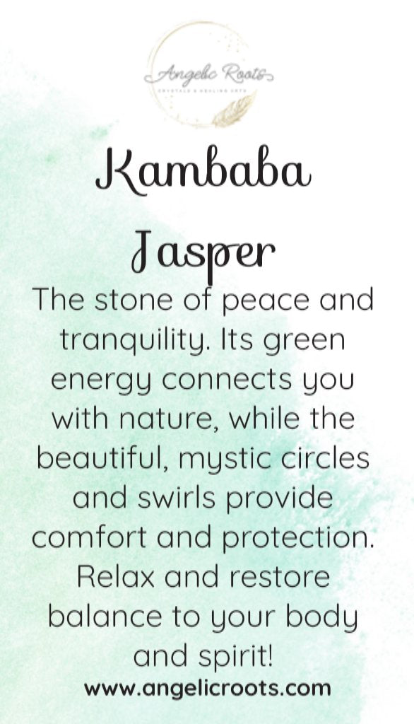Kambaba Jasper Crystal Card