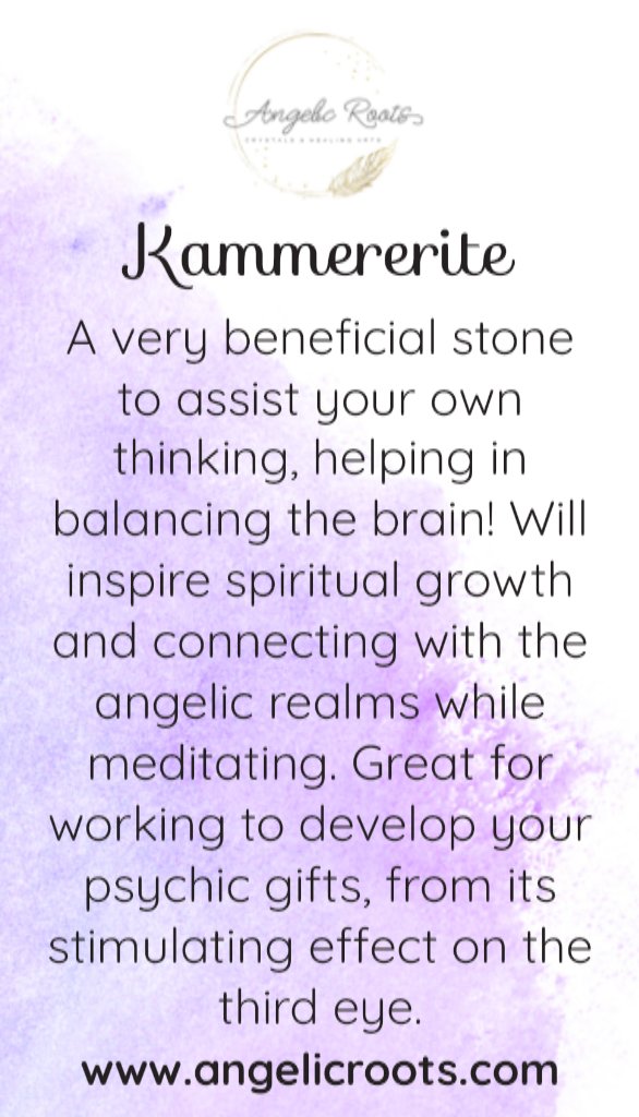 Kammererite Crystal Card