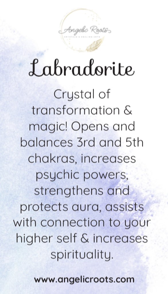 Labradorite Crystal Card