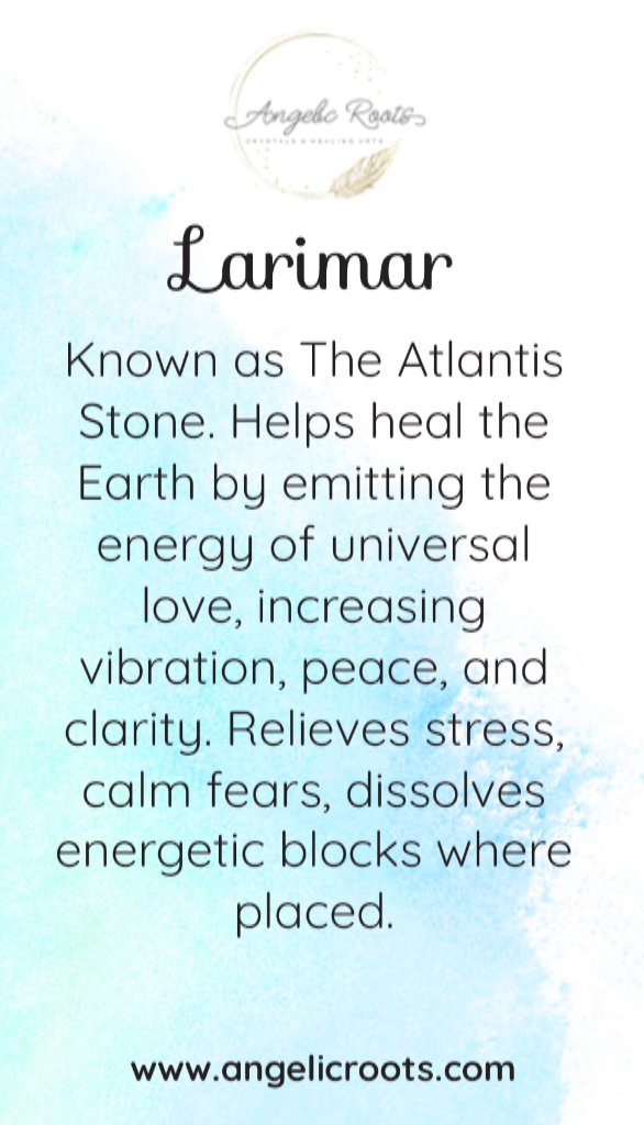 Larimar Crystal Card