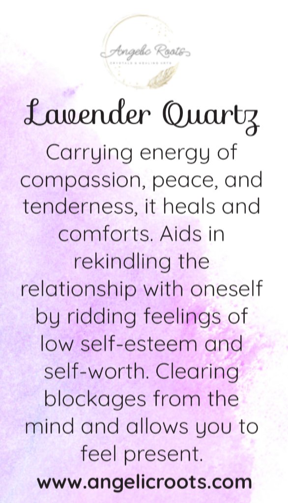 Lavender Quartz Crystal Card