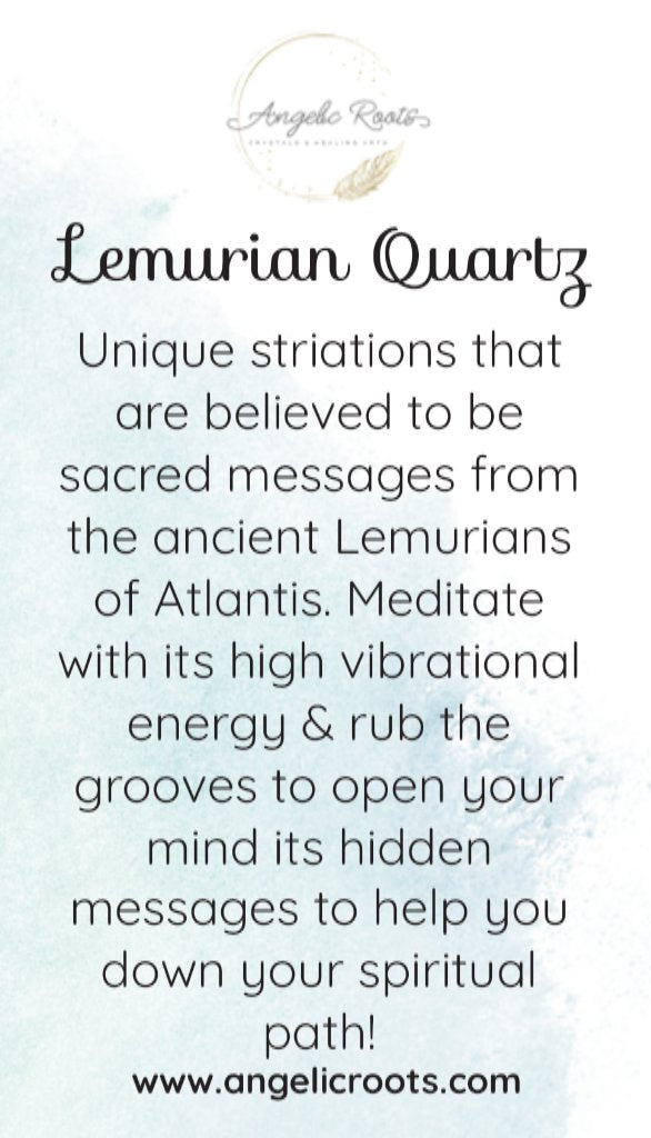 Lemurian Quartz Crystal Card
