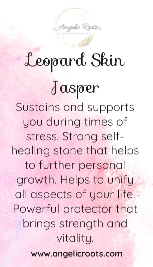 Leopard Skin Jasper Crystal Card