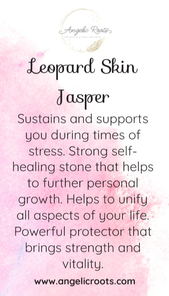 Leopard Skin Jasper Crystal Card