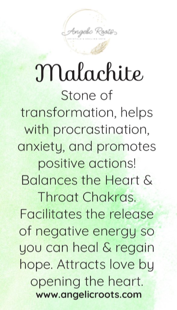 Malachite Crystal Card
