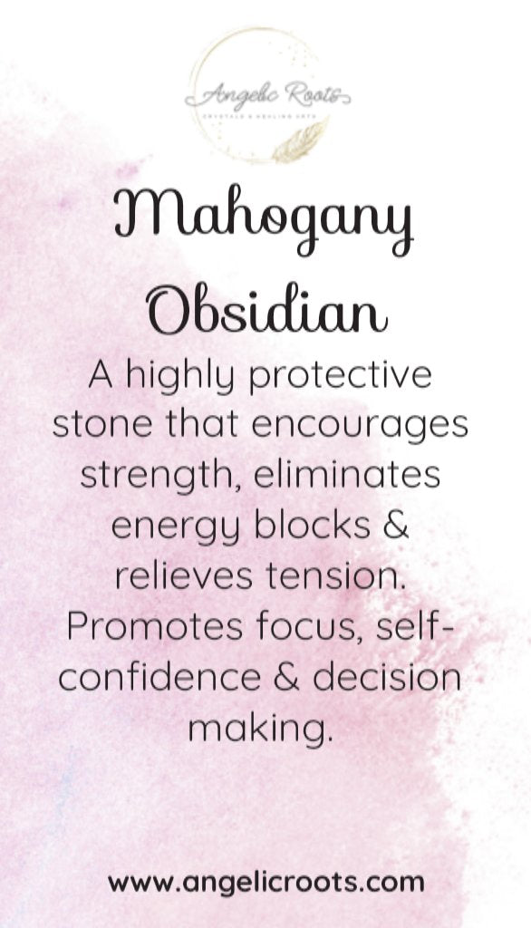 Mahogany Obsidian Crystal Card