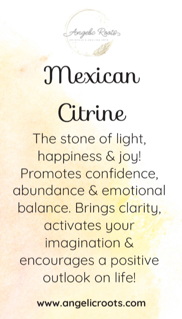 Mexican Citrine Crystal Card