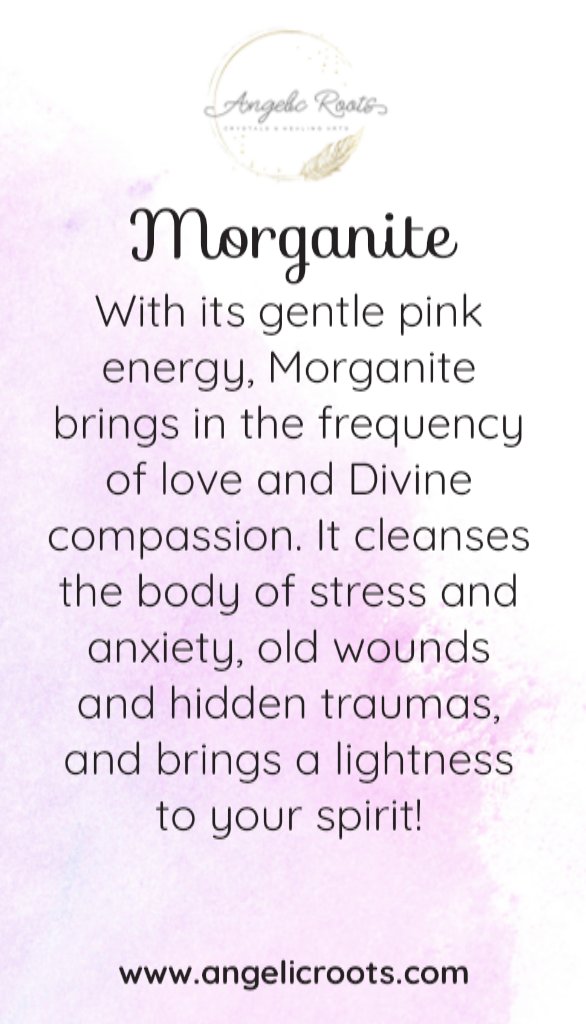 Morganite Crystal Card