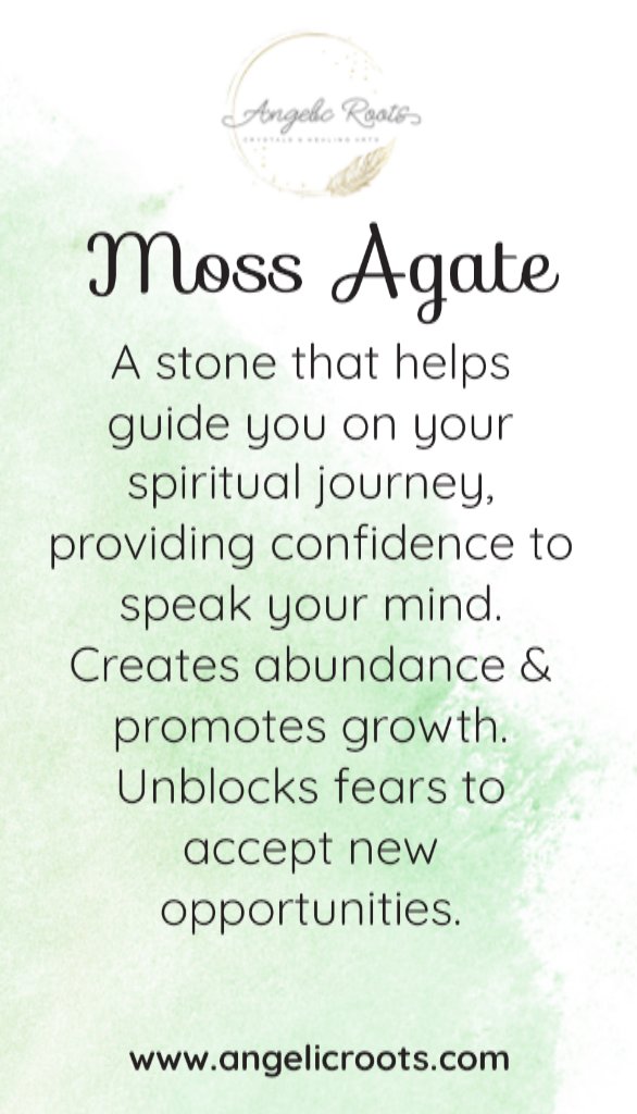 Moss Agate Crystal Card