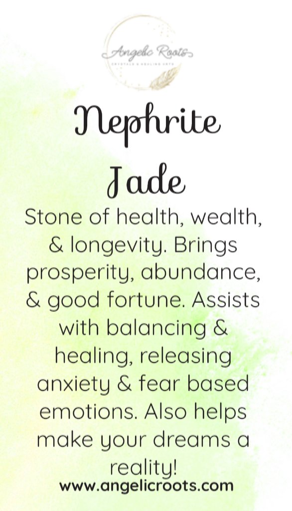 Nephrite Jade Crystal Card