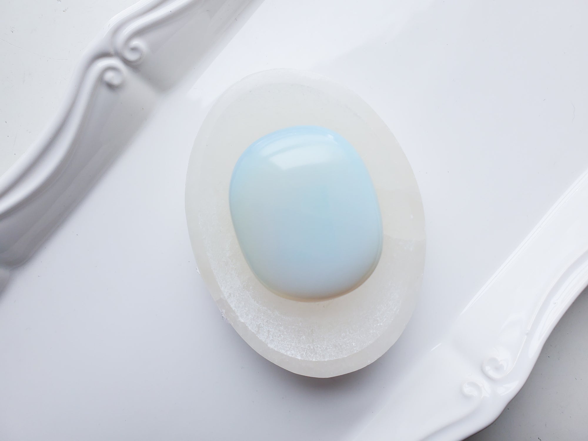 Opalite Palm Stone || Large