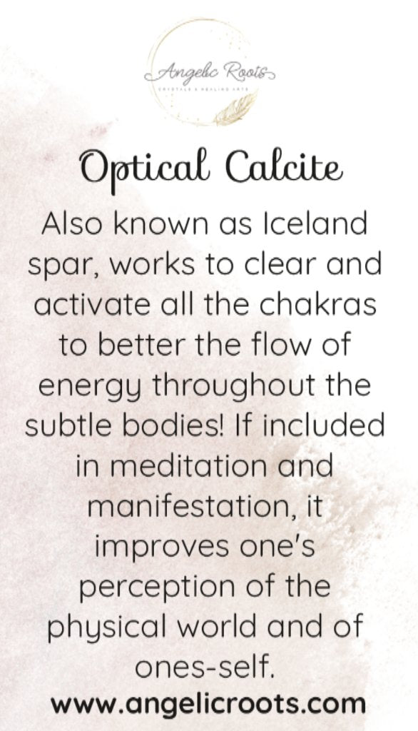 Optical Calcite Crystal Card