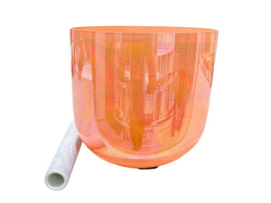 Orange Aura Crystal Singing Bowl