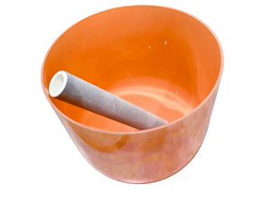 Orange Aura Crystal Singing Bowl