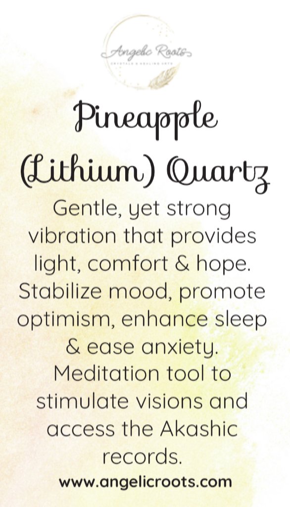 Pineapple (Lithium) Quartz Crystal Card