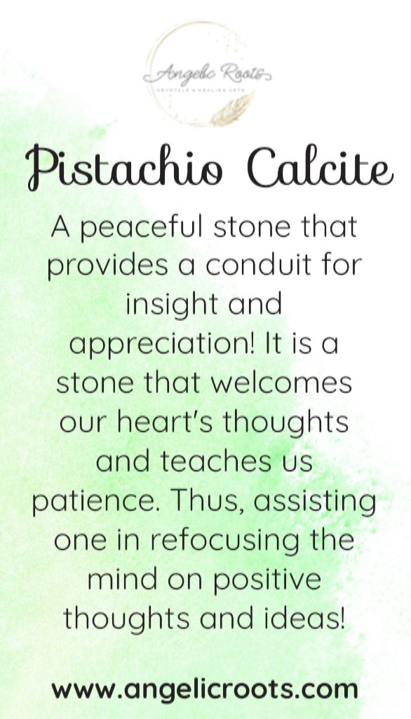 Pistachio Calcite Crystal Card