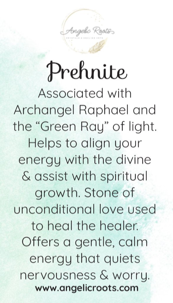 Prehnite Crystal Card