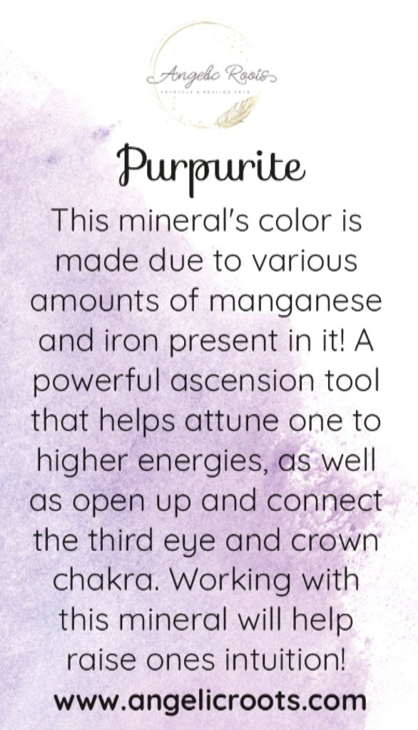 Purpurite Crystal Card